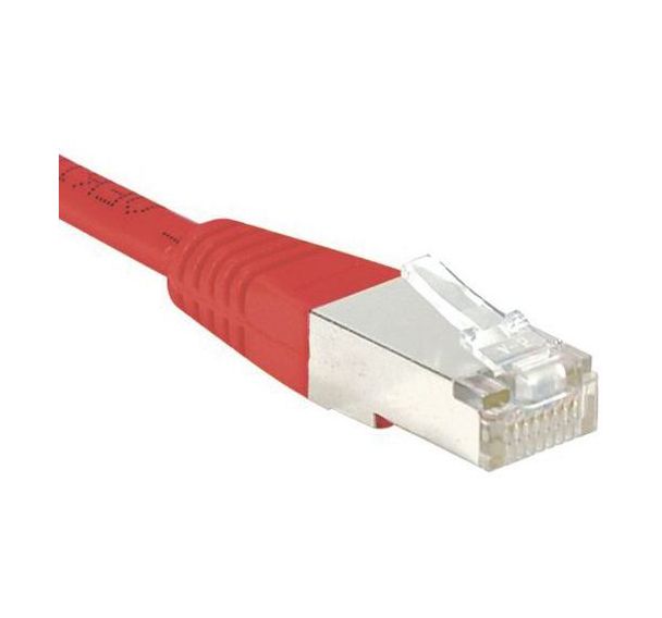 Cordon RJ45 Budget catégorie 5e F/UTP rouge - 2 m