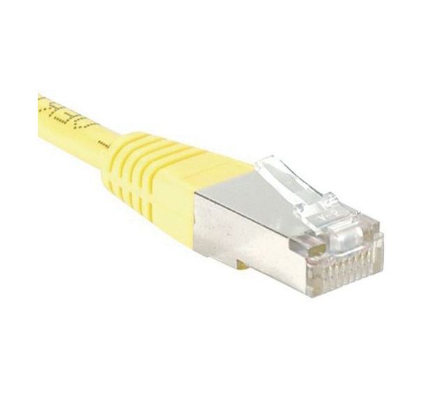 Cordon RJ45 Budget catégorie 6 F/UTP jaune - 50 m
