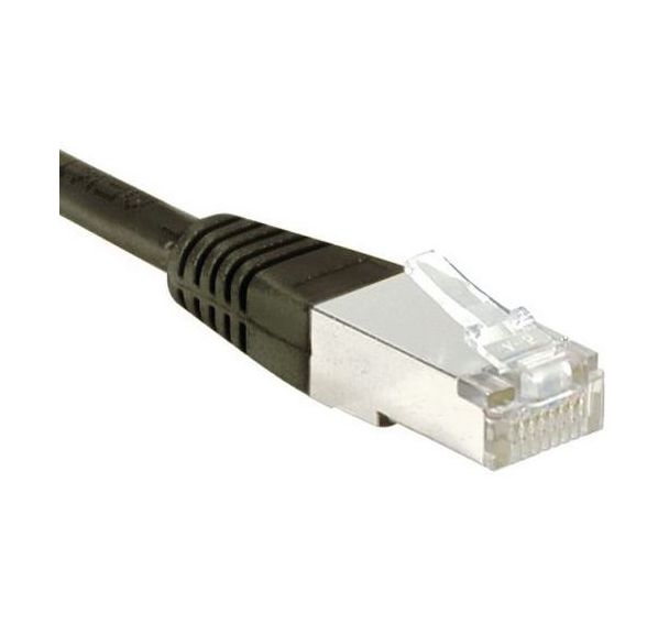 Cordon RJ45 Budget catégorie 6 F/UTP noir - 1 m