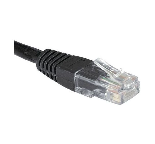 Cordon RJ45 catégorie 5e U/UTP noir - 1 m