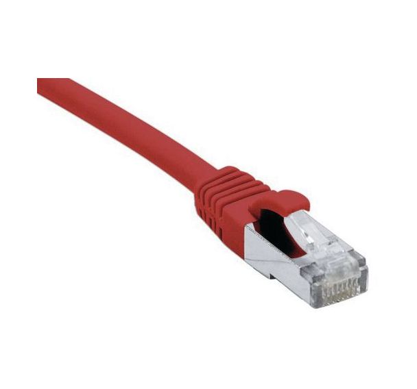 Cordon RJ45 catégorie 6A F/UTP LSOH snagless rouge - 10 m