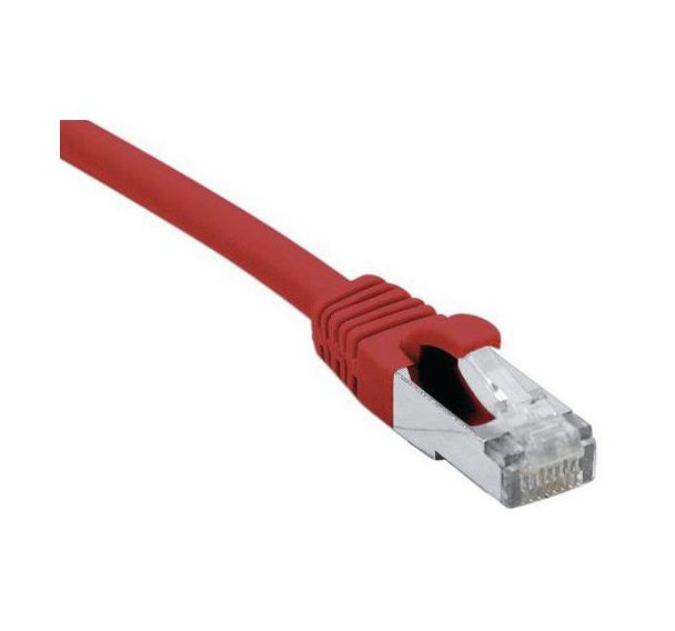 Cordon RJ45 catégorie 6A F/UTP LSOH snagless rouge - 1 m