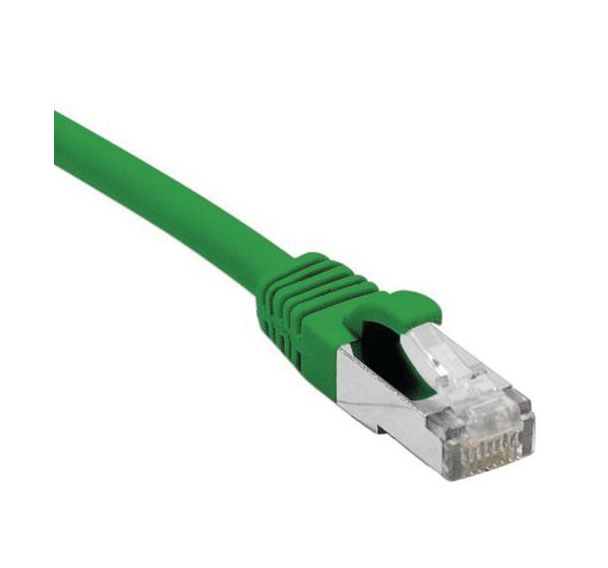 Cordon RJ45 catégorie 6A F/UTP LSOH snagless vert - 0,15 m