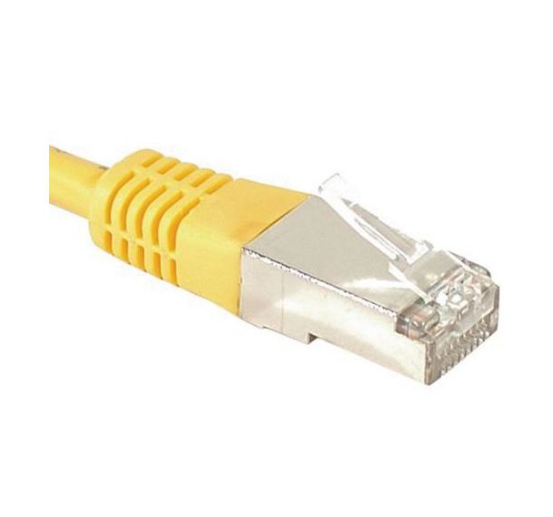 Cordon RJ45 catégorie 6A F/UTP jaune - 20 m