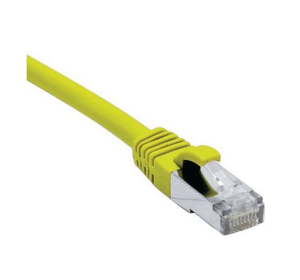 Cordon RJ45 catégorie 6A S/FTP LSOH snagless jaune - 1,5 m