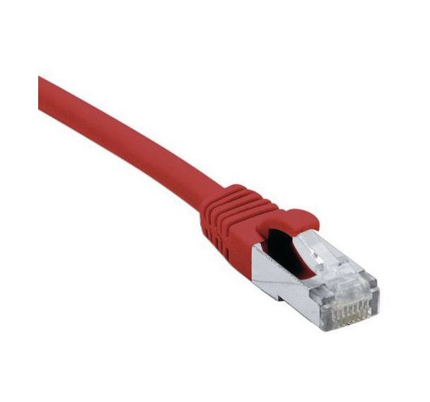 Cordon RJ45 catégorie 6A S/FTP LSOH snagless rouge - 7,5 m