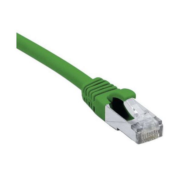 Cordon RJ45 catégorie 6A S/FTP LSOH snagless vert - 0,3 m