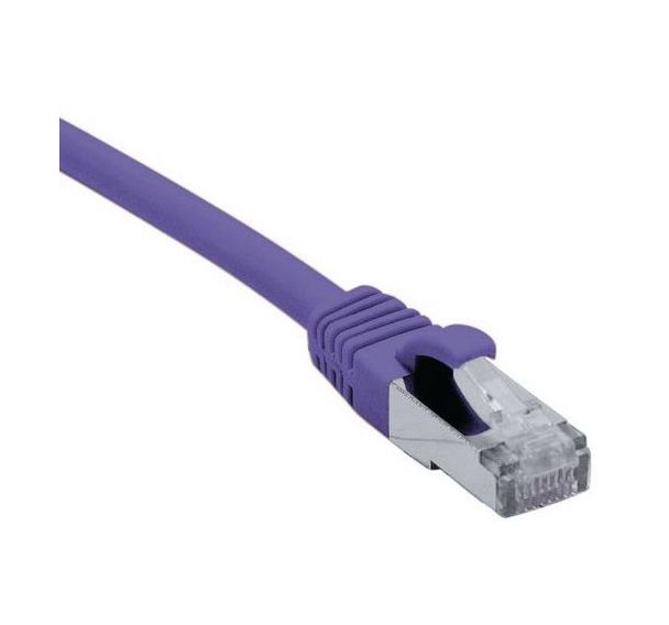 Cordon RJ45 catégorie 6A S/FTP LSOH snagless violet - 3 m