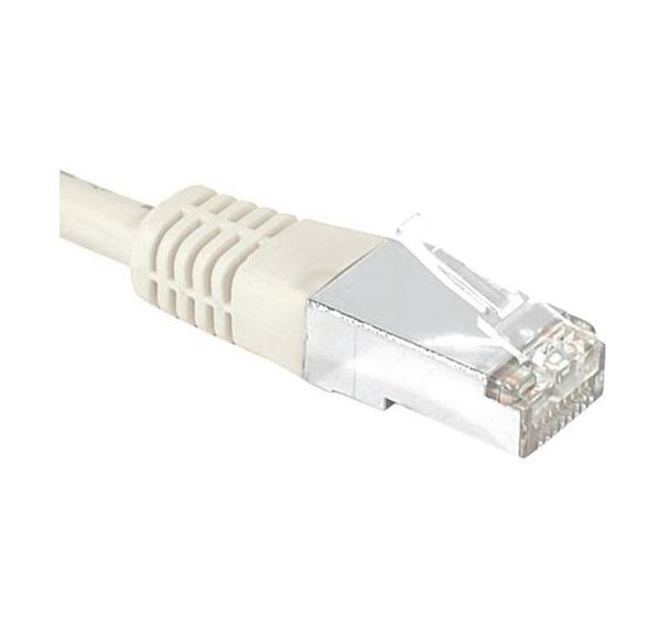 Cordon RJ45 catégorie 6A S/FTP gris - 1,5 m