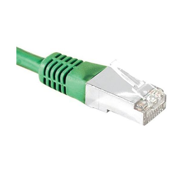 Cordon RJ45 catégorie 6A S/FTP vert - 10 m
