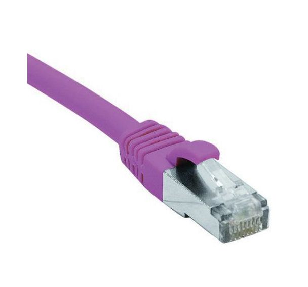 Cordon RJ45 catégorie 6 F/UTP LSOH snagless rose - 1 m