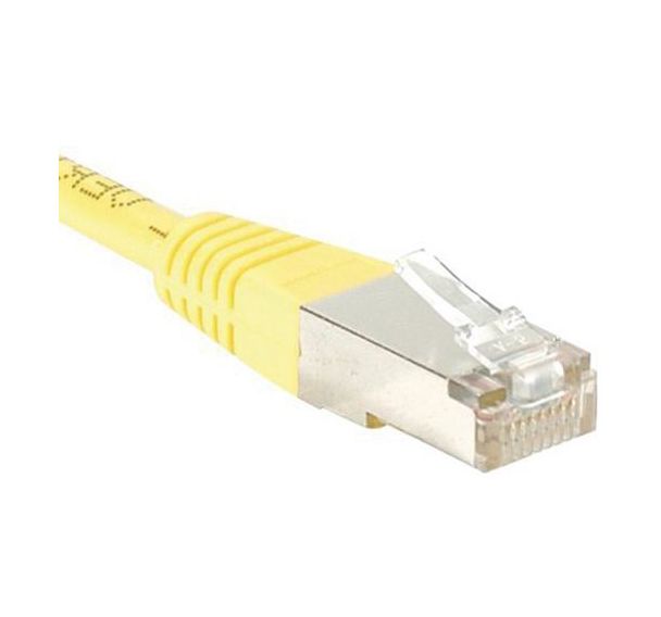 Cordon RJ45 catégorie 6 F/UTP jaune - 0,15 m