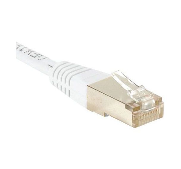 Cordon RJ45 catégorie 6 S/FTP blanc - 0,15 m