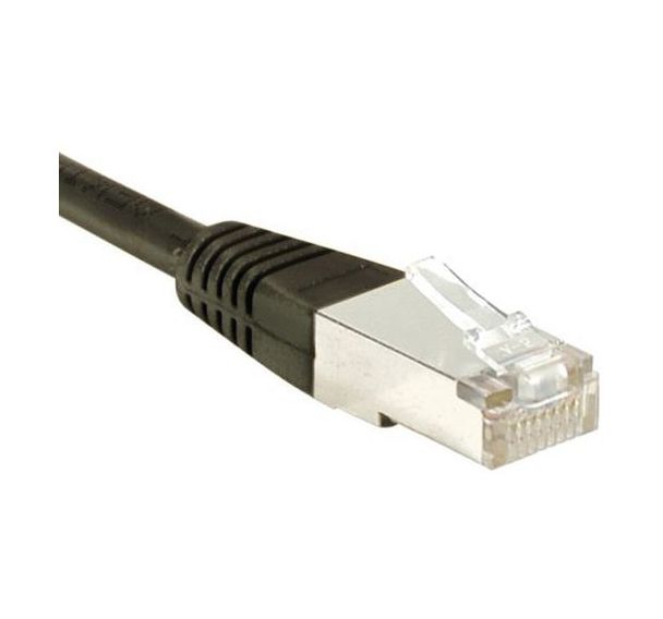 Cordon RJ45 catégorie 6 S/FTP noir - 1 m