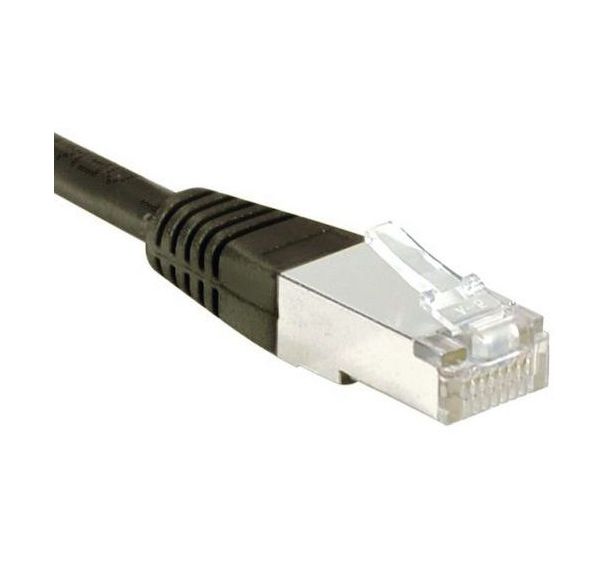 Cordon RJ45 catégorie 6 S/FTP noir - 20 m