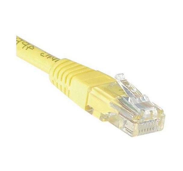 Cordon RJ45 catégorie 6 U/UTP jaune - 0,3 m