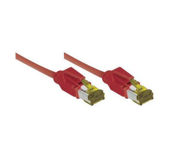 Cordon RJ45 sur câble catégorie 7 S/FTP LSOH rouge - 1 m