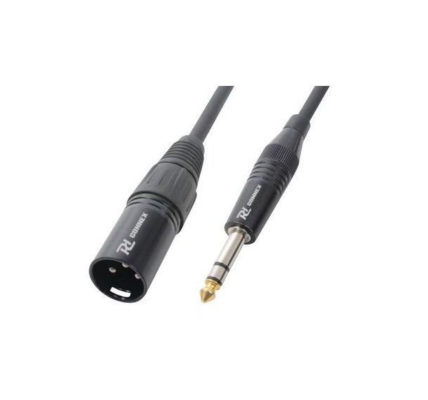Cordon XLR mâle / jack 6,35 stéréo - Power Dynamics