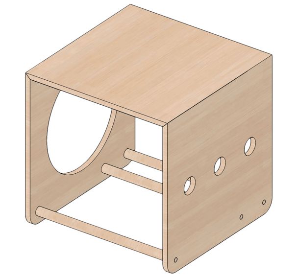 Cube activités Checubo avec différentes faces modèle 1 55x55x55 H.