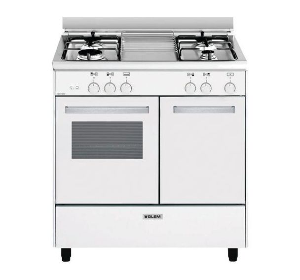 Cuisinière butanette GLEM - GA85PMWH - Email lisse- blanc