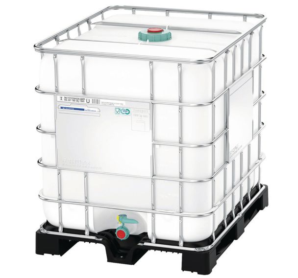 Cuve 1000L de transport antistatique Cuve + palette métal