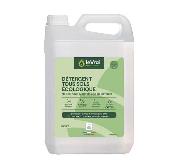 Détergent tous sols écologique 5L - Le Vrai Professionnel