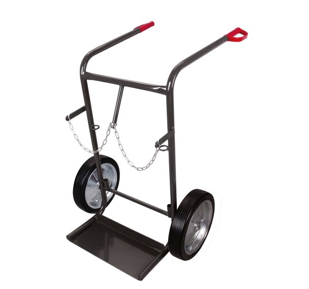 Diable en acier porte bouteille - 2 bouteilles 40L/50L - Capacité 200 kg