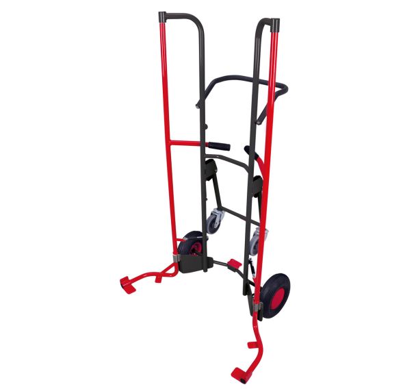 Diable porte-pneus avec 2 roues de support