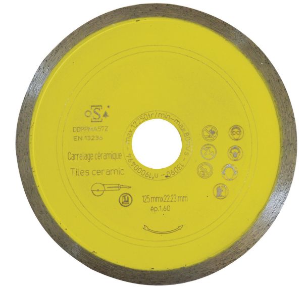 Disque à tronçonner pour carrelage 125x22.23mm - Manutan