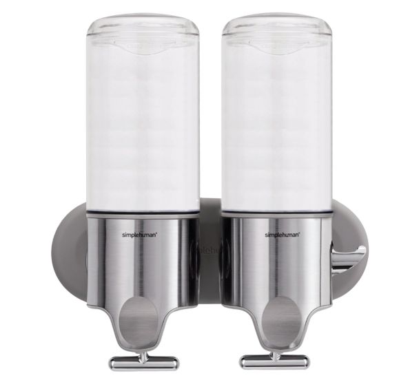 Distributeur de savon mural double