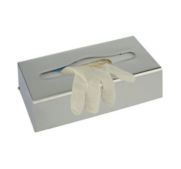 Distributeur mouchoirs et gants rectangulaire - Inox-1 boîte