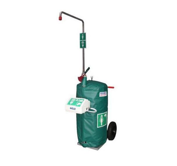 Douche de sécurité autonome et mobile 114 litres - Hughes