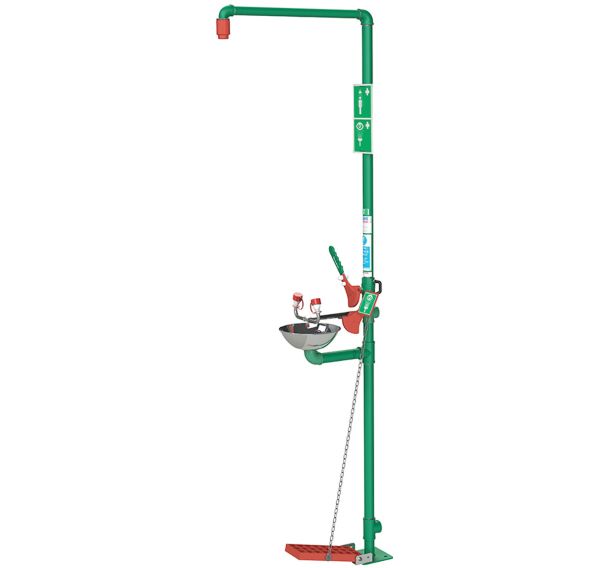 Douche/laveur d'yeux combiné à vidange automatique - Pour extérieur - Hughes