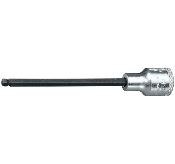 Douille tournevis métrique longue 1/2'' 6 pans sphérique IN19LK- Gedore