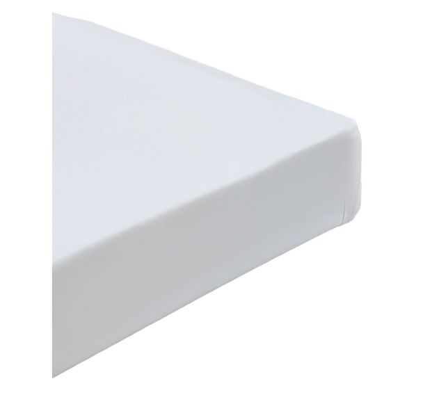 Drap housse 140 x 200 cm polyester/coton blanc