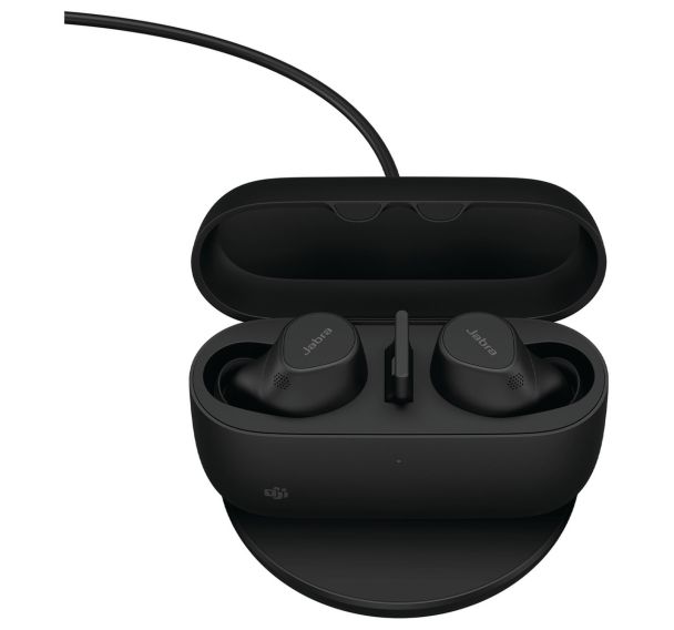 Ecouteurs avec micro sans fil Evolve2 Buds MS, USB-A + chargeur - Jabra