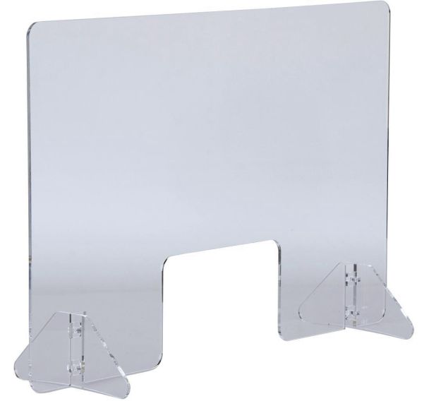 Écran de table transparent anti-projection h 490 x l 750 mm