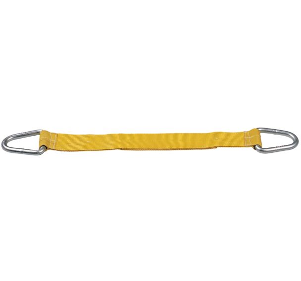 Élingue en polyester - Force 1 000 à 4 000 kg - Avec 2 boucles simples en acier - 2 m à 4 m