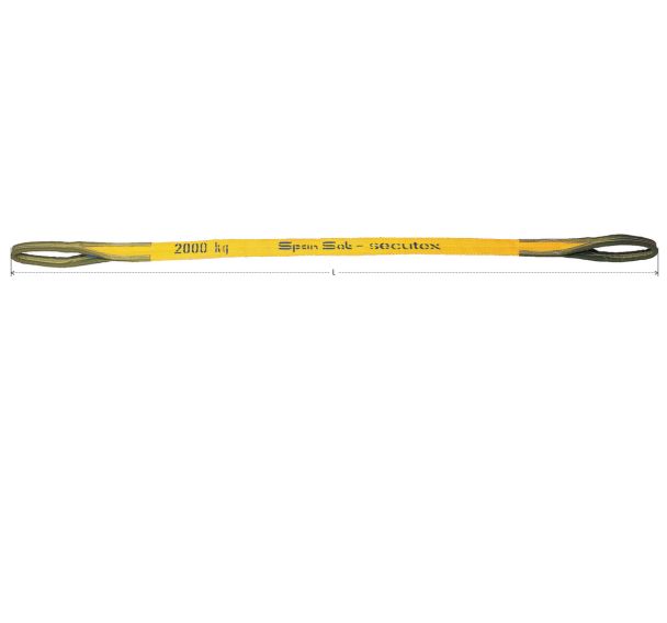 Élingue enduite - Force 1000 à 5000 kg - Longueur 2 m à 6 m