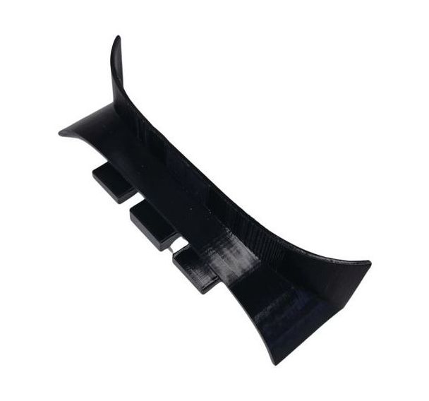 Embout d'angle rentrant pour lisse murale alveolée lar.120mm gris clair-Wattelez