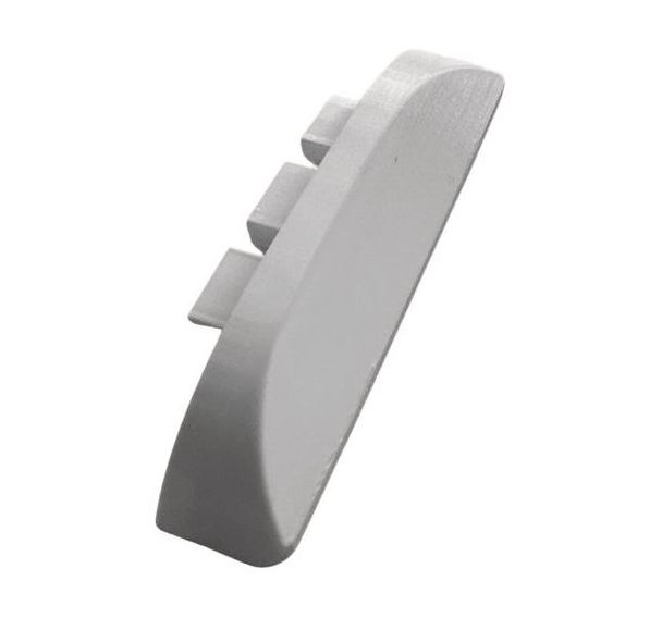 Embout pour lisse murale alveolée larg.120 mm gris clair-Wattelez