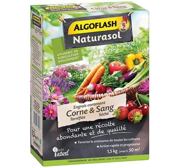 Engrais corne torréfiée et sang séché 1.5kg /nc