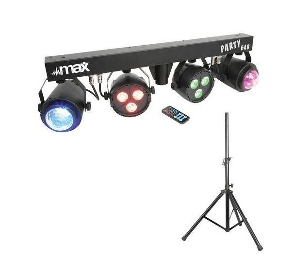 Ensemble 2 projecteurs PAR + 2 Jellymoon LED RGBW - Max