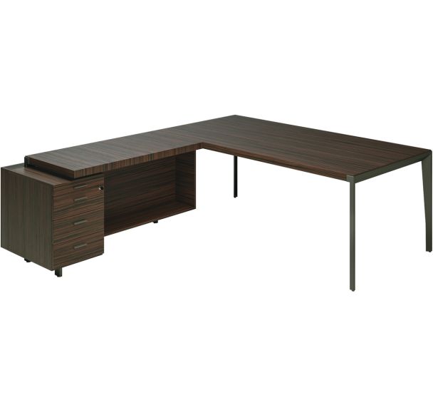 Ensemble bureau-retour à droite gamme X9 - 192 cm - Quadrifoglio