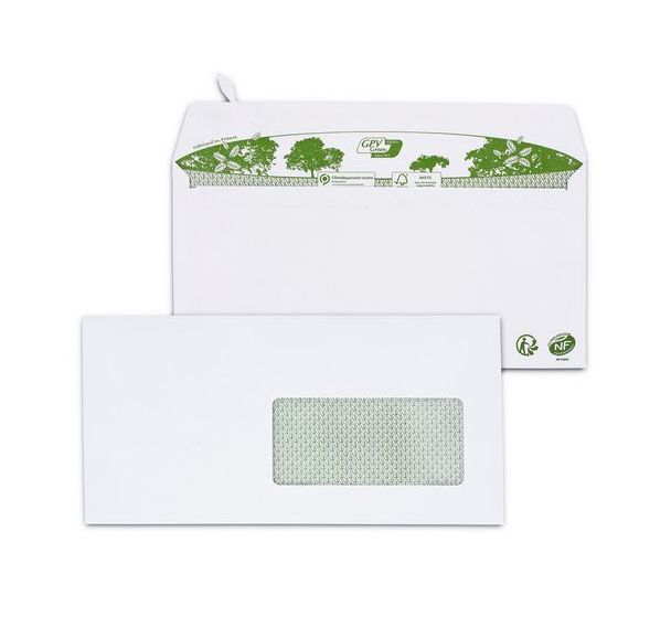 Enveloppe blanche ERA Pure avec fenêtre - Boîte de 200 - GPV Green®