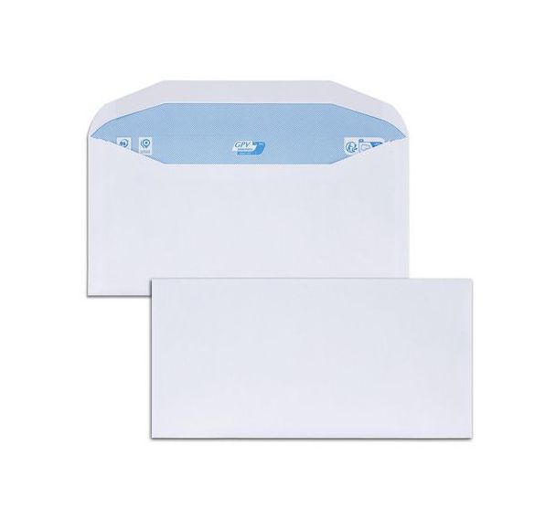 Enveloppe patte trapèze blanche 80g gommées sans fenêtre - Envelmatic