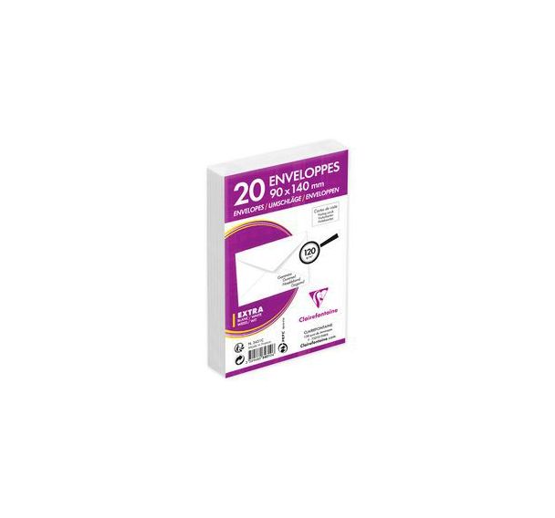 Enveloppes extra blanc 90x140 120g - Clairefontaine