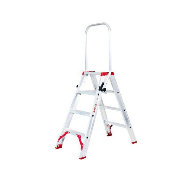 Escabeau garde-corps pliable Solide Eco Professional double 2-5 marche