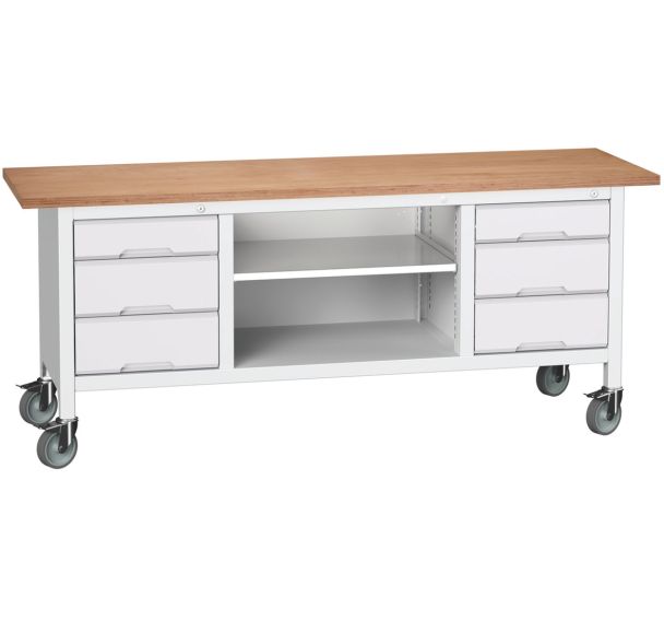 Etabli Monobloc Roulant Verso 2000 x 600 M34 - Bott