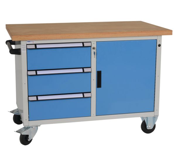 Etabli compact mobile 3 tiroirs 1 porte - Thurmetall